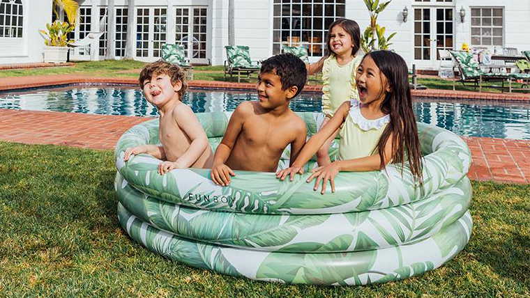 This chic inflatable pool has plenty of room for all of their friends.