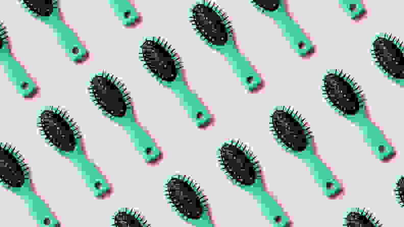 Plastic hairbrushes
