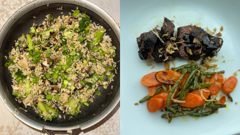 A photo collage of two unique meals made with Marley Spoon.