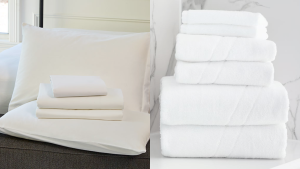 St. Regis pillows and Westin towels