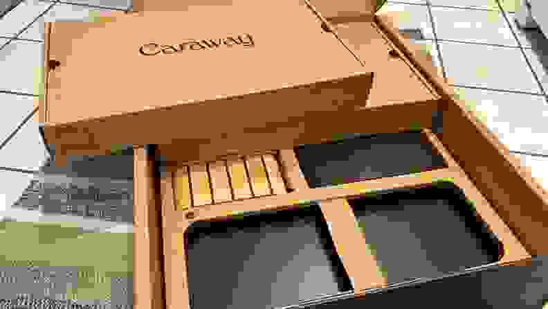 The packaging for the Caraway prepware.