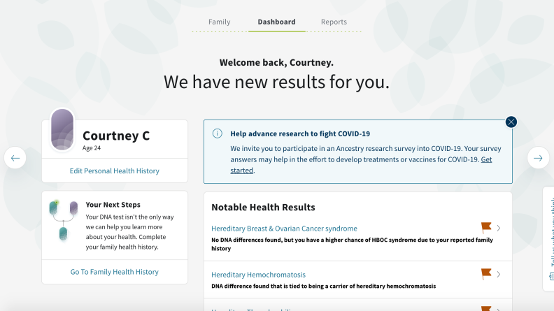 AncestryHealth Homepage