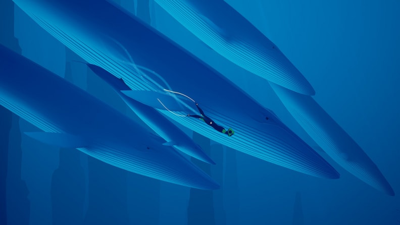 Swim the depths of the ocean in the video game "Abzu."