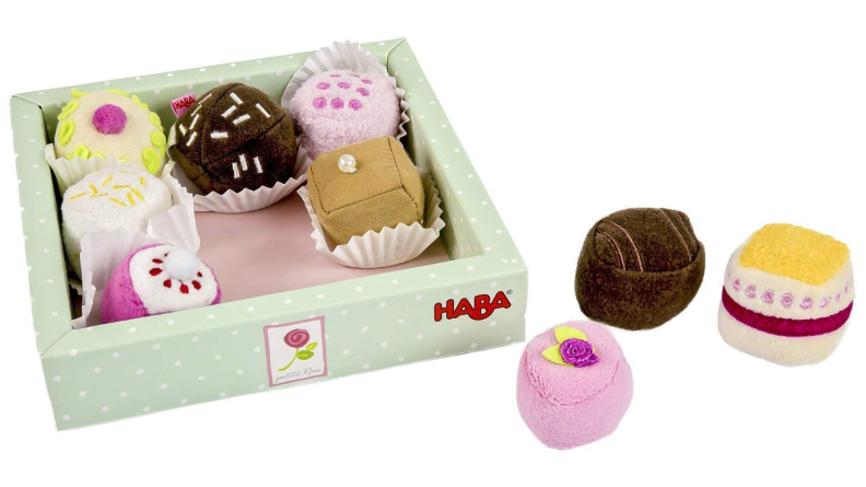 Box of soft plush petit fours