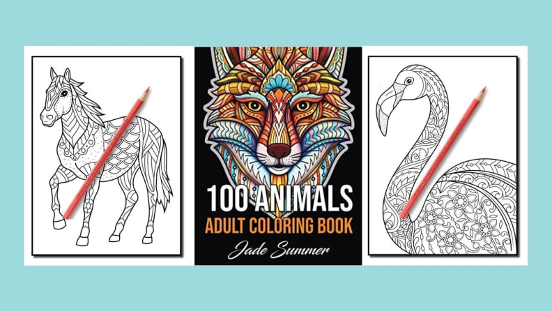 Animal Coloring Pages: 100 Animals Adult Coloring Book by Jade