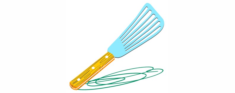 Illustration of a fish spatula