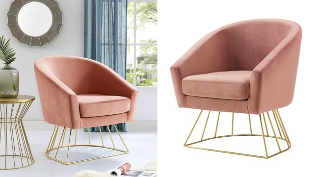 Alice Velvet Barrel Accent Chair