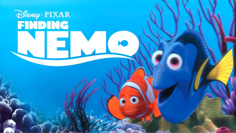 Movie poster of Nemo and Dory (fish).