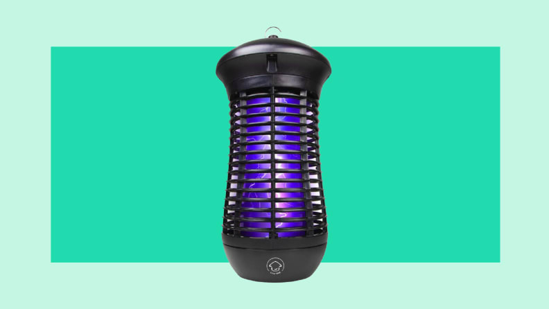 Black insect killer with blue light.