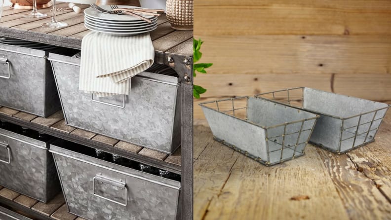 Galvanized Metal Bins