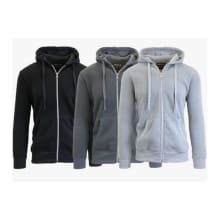 Product image of Three-Pack Men’s Fleece-Lined Full-Zip Hoodie