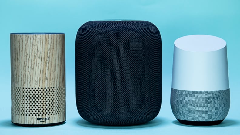 Amazon Echo, Apple HomePod, Google Home
