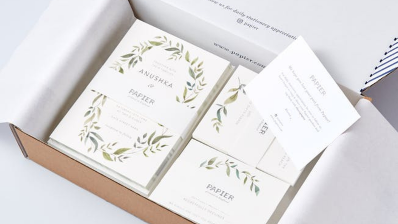 papier wedding invitation suite