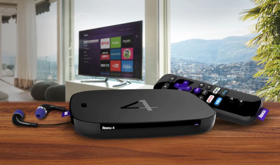 The Roku 4 and its remote