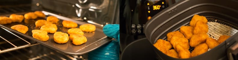 The Airfryer's at its best competing against a conventional oven.