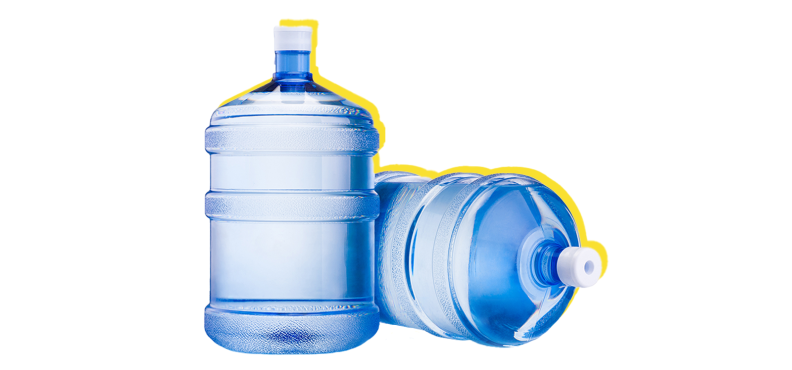 Two jugs filled with water.