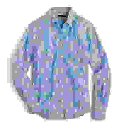 A blue button-up shirt