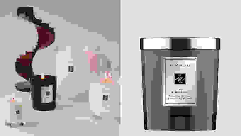 A split image of candles from Jo Malone, one of the best places to buy candles online.