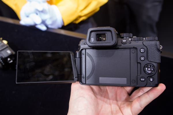 The DL24-500's screen swings out and then swivels, like most DSLRs.