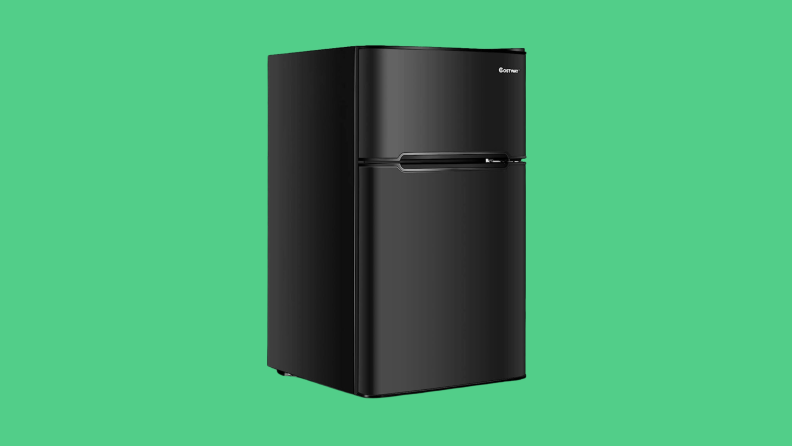 A black fridge