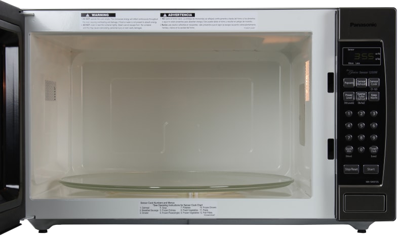 The microwave has a massive 2.2-cubic-foot capacity.
