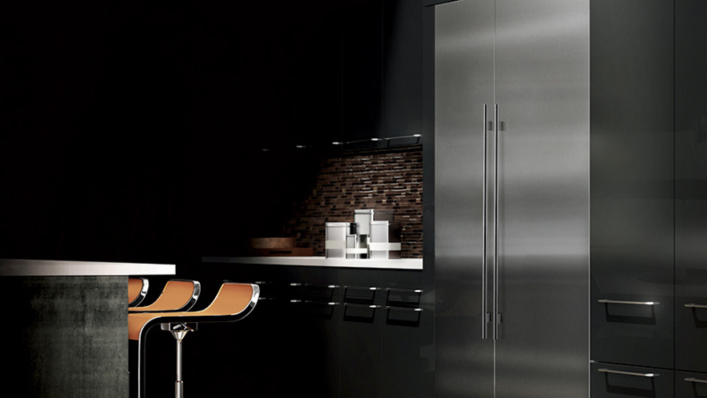 A Sub-Zero refrigerator can define a kitchen