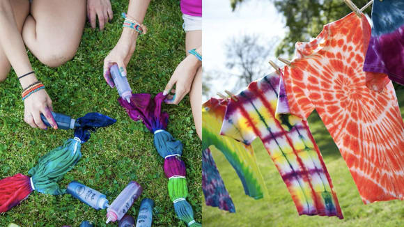 How to tie-dye t-shirts, sweatshirts, sweatpants, and other clothes