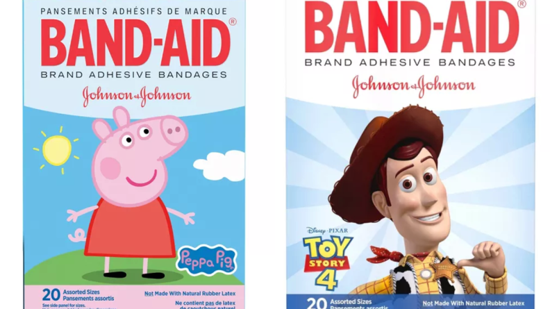 Band-Aids with Peppa Pig and Toy Story