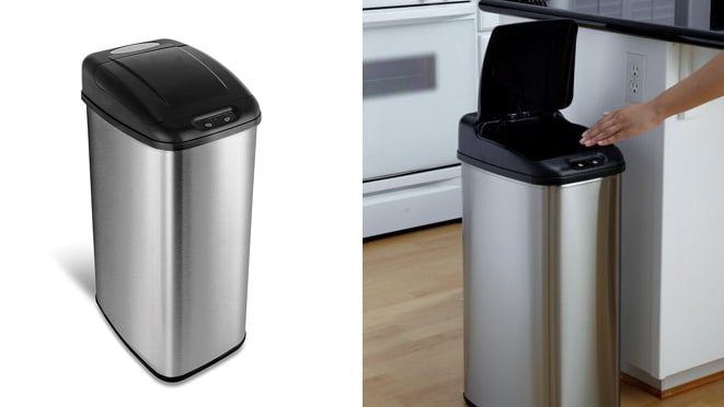 Nine Stars Touchless Stainless Steel Trash Can