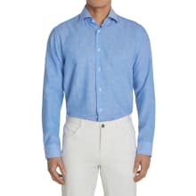 Product image of Jack Victor Clandeboye Contemporary Fit Solid Linen & Cotton Button-Up Shirt