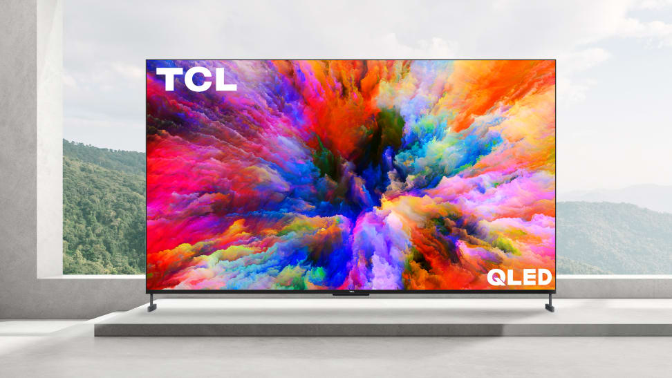 A staged photo of the 98-inch TCL R754, one of TCL's newest TVs for 2022