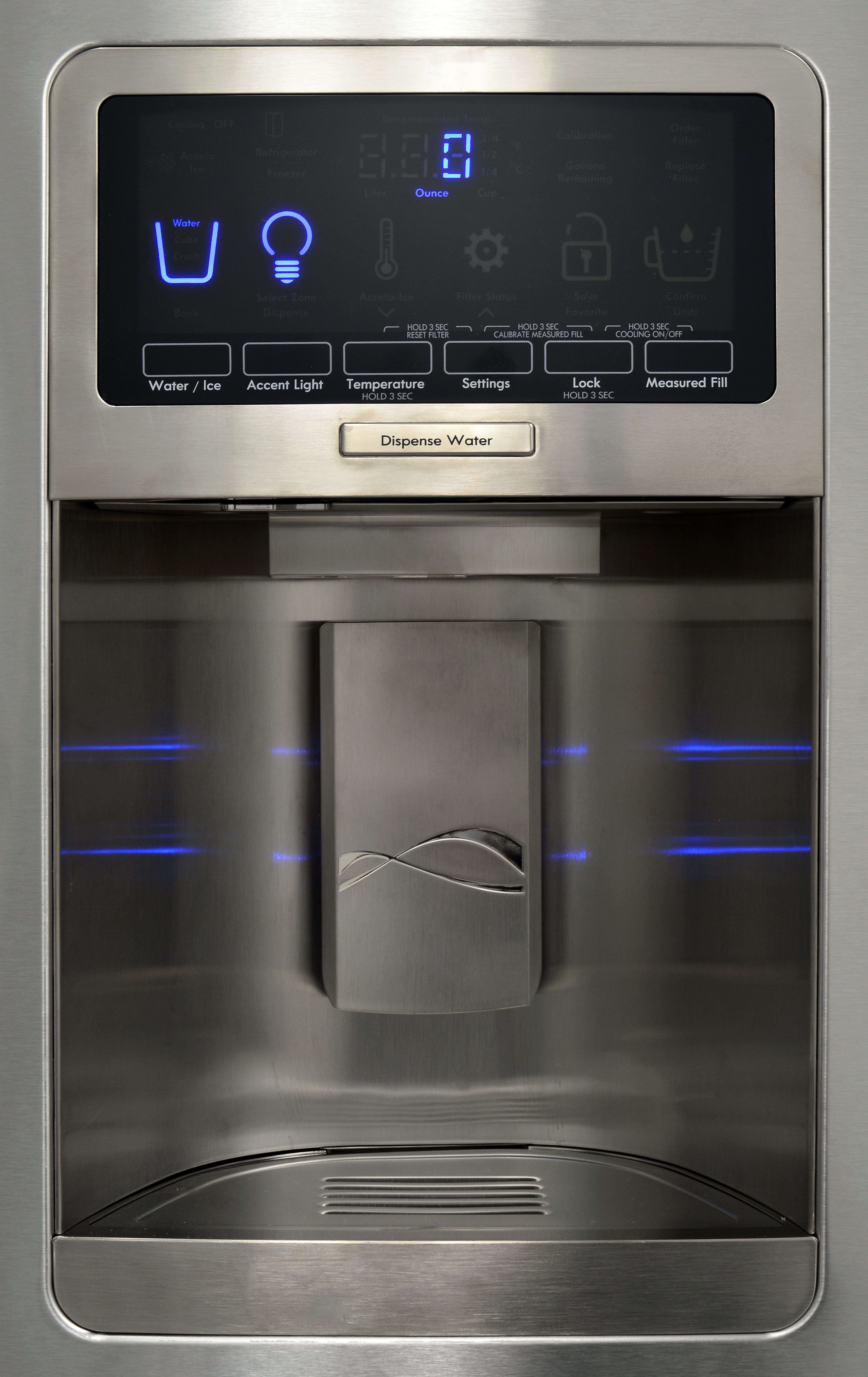The Kenmore Elite 51773's stylish dispenser leaves you plenty of room for  an average sized drinking