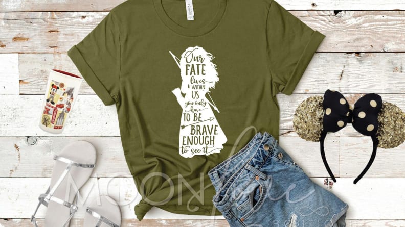 Graphic shirt with “Our fate lives within us; you only have to be brave enough to see it.”