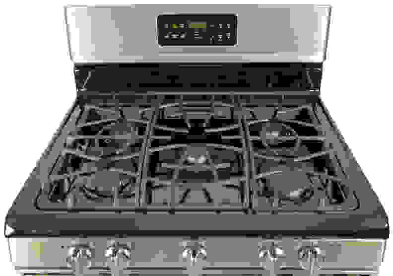 The Frigidaire FGGF3032MF has a total of five burners.