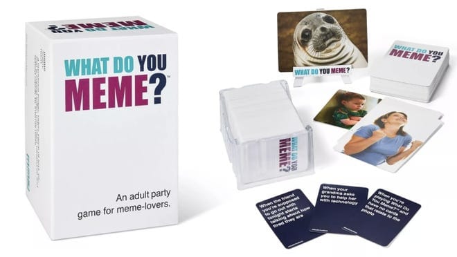 Stack of cards from What Do You Meme? game