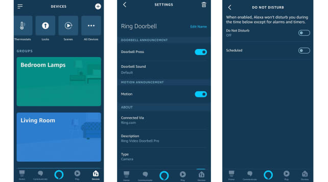 Enabling alerts from Ring Doorbell on Amazon Echo Show or Spot