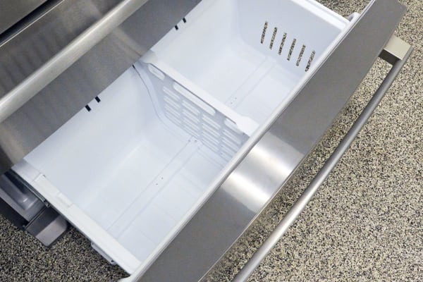 The lower freezer offers more space, but it's still a little cramped—a problem with all counter depth models.
