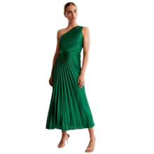 Product image of The A&F Giselle Pleated One-Shoulder Maxi Dress