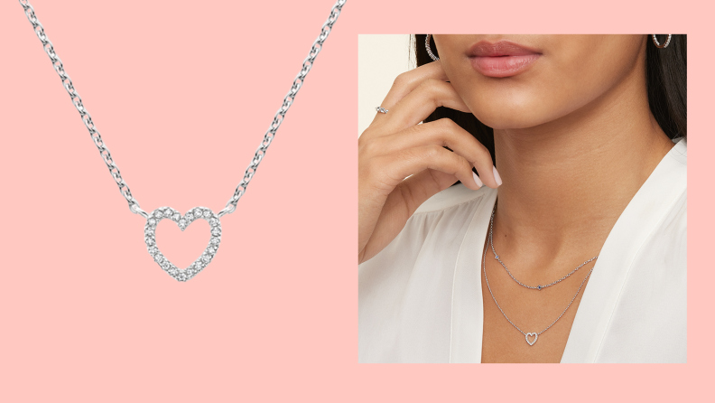 Best gifts for teenage girls: Brilliant Earth Heart Pavé diamond necklace