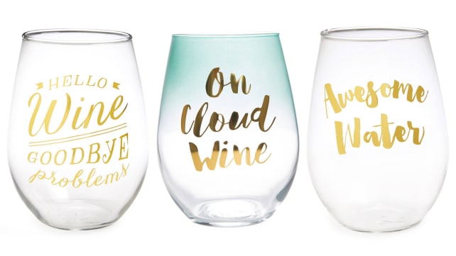 Slant Collections Stemless Wine Glasses