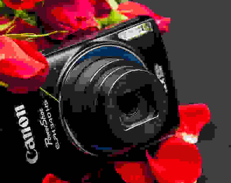 A glamor shot of the Canon PowerShot ELPH 340 HS.