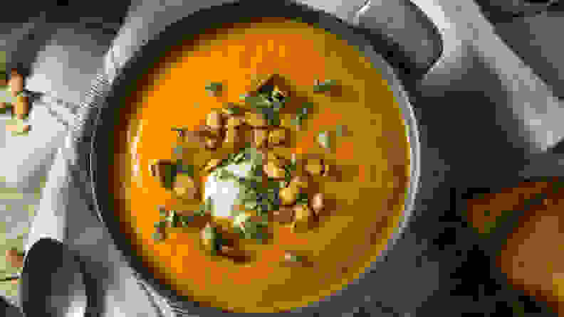 This curried butternut squash soup is a great fall dish.