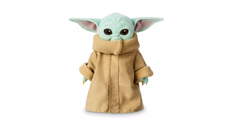 A photo of the Baby Yoda plush toy