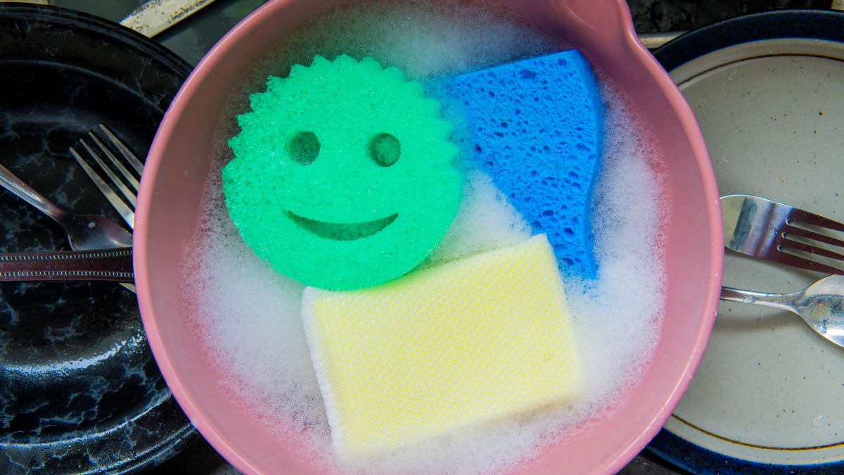 Kitchen Sponge Double Sided Cleaning Sponges Silicone Sponge Dish Washing Kitchen Gadgets Brush Accessories Geloo Silicone Sponge Dish Sponges 3 Pack