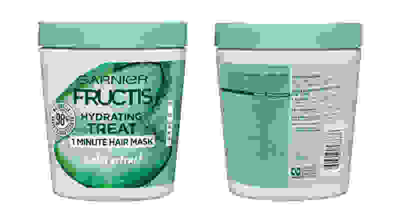 A photo of the Garnier Fructis 1 Minute Nourishing Hair Mask.