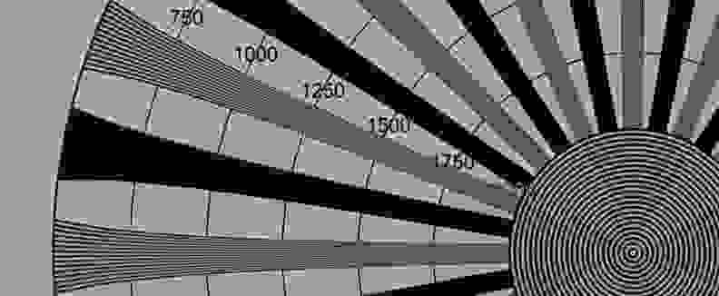 The LG G4 applies some sharpening to its videos too, but it easily resolves over 1,400 line pairs per picture height in our sharpness test.