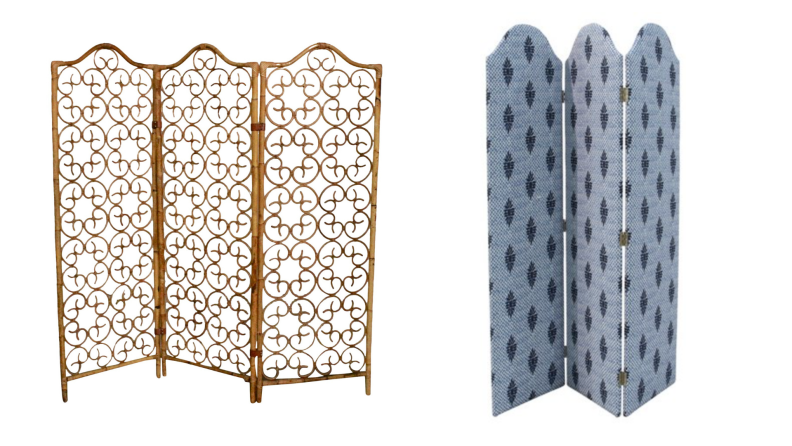 room divider screens from Chairish and One Kings Lane