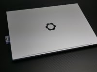 The Framework Laptop 16 on a black background.