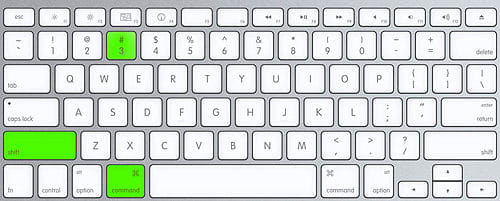 how to do a screenshot on mac air using a windows keyboard