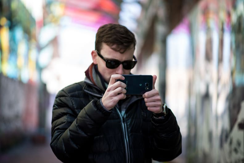 The Samsung Galaxy S6 Edge+ in use